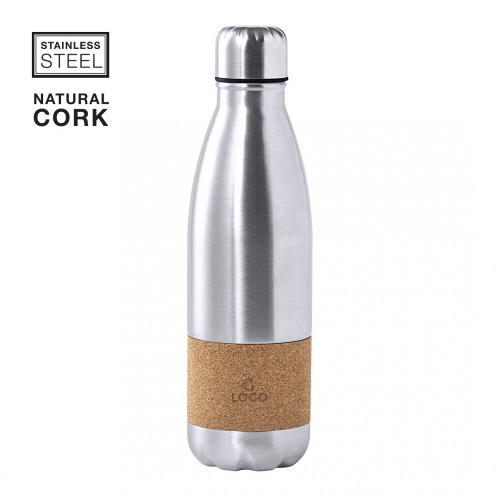 Stainless steel bottle with cork